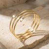 Minimalist Gold Color Spiral Upper Arm Cuff Bracelet for Women Boho Line Geometric Upper Cuff Bracelet Beach Festival Jewelry