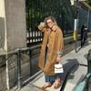 Women's European and American Style Lapel Single-Breasted Trench Coat - Workwear Inspired Fashion Jacket