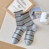 Women's New Autumn Stripes Match Color Curled Boneless Tube Stack Socks