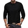 Men'S Round Neck Long Sleeved Fashionable Casual Sports Top