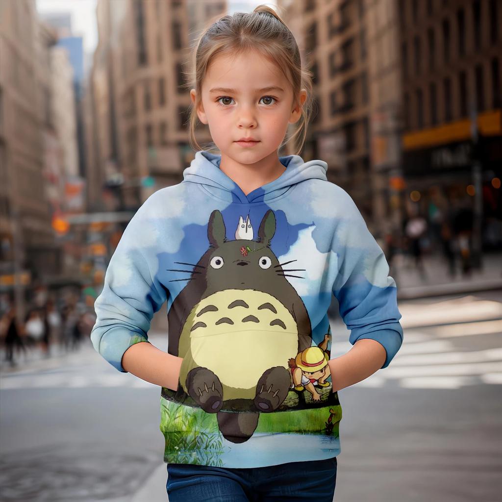 Girls Fashion Clothes 8 Years Kids Boutique Cute Children Girl Children's Clothing Autumn 3d Printed Chinchilla Hoodies Hoodie