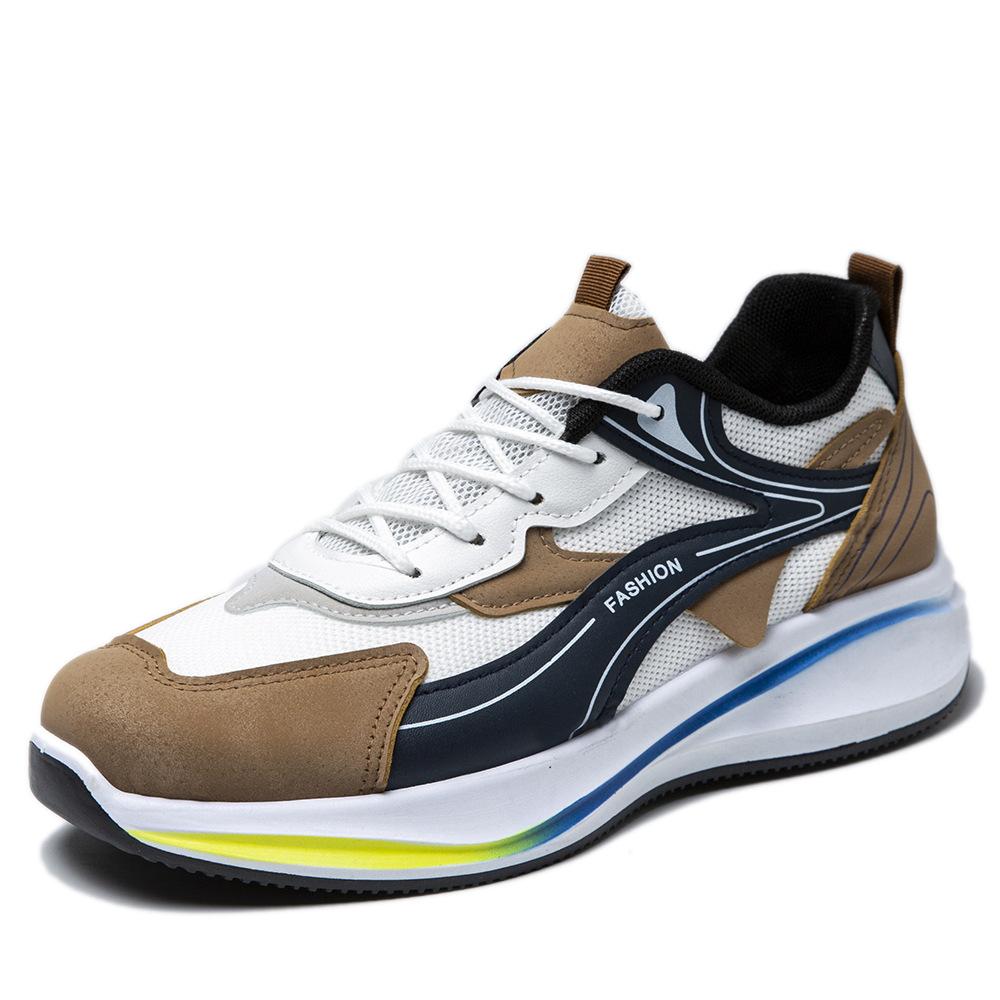 

Men s shoes spring new men s sports running shoes platform dad shoes mesh breathable hollow casual trendy shoes 44 хакі