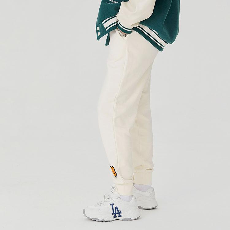 New MLB Knitted Sweatpants Unisex Cream 3APTB0124-46CRS