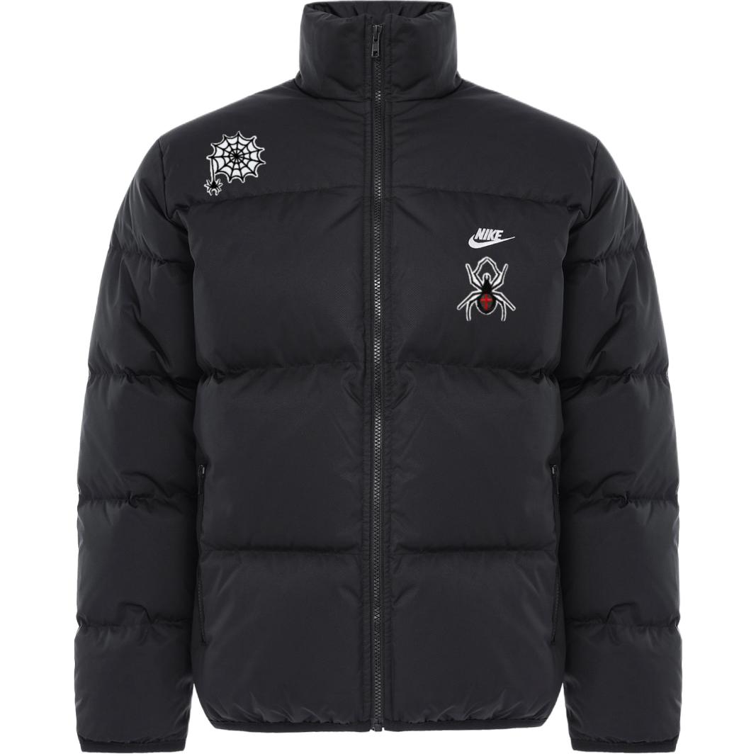 

Nike Club Therma-FIT Embroidered Spider Comfortable Warm Stand Collar Loose Long Sleeve Down Jacket Men Jacket Black FZ5029-010(TEAM378-CXZZ-X1) 2XL