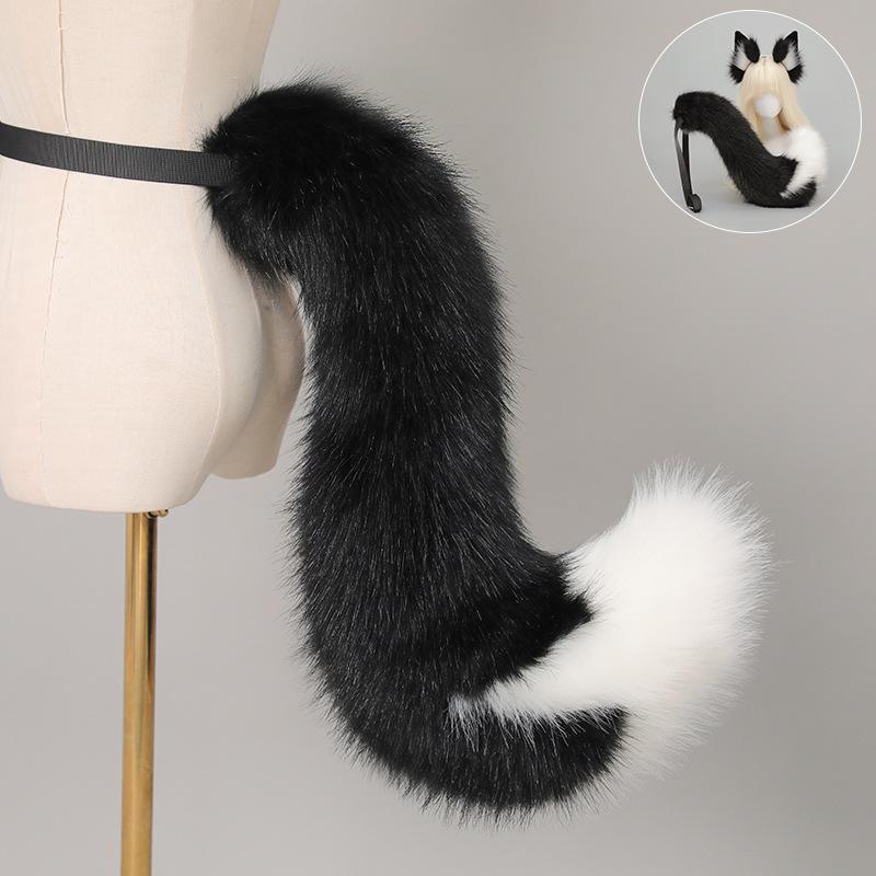 Handmade Fox Girl Beast Ear Girl Headband Comic Show Demon Fox Tail Cos Props Halloween Fox Ears Tail Set