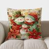 Modern Red & Gray Square Pattern Throw Pillow Cover With Short Plush Print For Living Room Sofa Decoration Cushion Cover