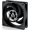 ARCTIC P8 Max 80mm PC PWM 0dB Mode High Static Pressure Optimized Fluid Dynamic Bearing Black - High-Performance Case/Server Fan, Control 500-5000