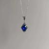 Collana Ciondolo Rubino Vittoriano per Donna con Catena in Lega e Pietre Preziose Eleganti per Feste