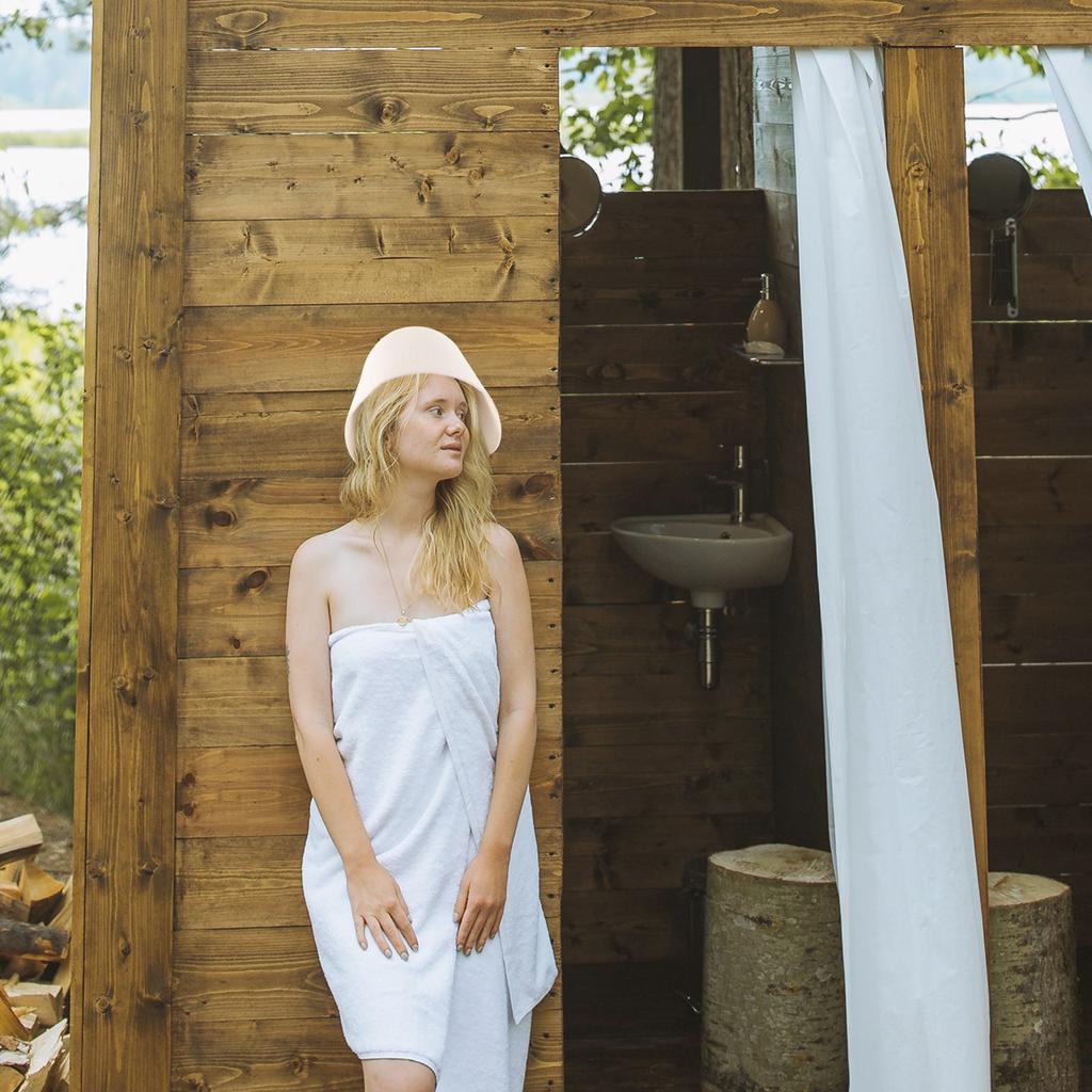 1 Piece Bath Hat Reusable Sauna Hat Breathable Felt Design for Head Protection During Shower Sauna Room Use