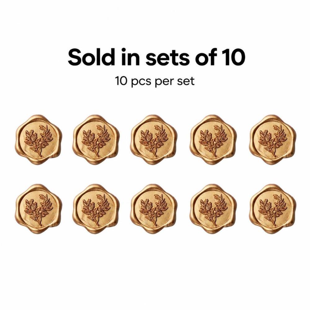 10pcs Vintage Style Wax Stamp Stickers Self-Adhesive Envelope Seal Stickers  Birthday Party