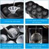 Silicone Ice Cube Trays Large Ice Cube Trays Molds for Freezer with Lid Reusable Whiskey Drink Ball Diamond Ice Mold