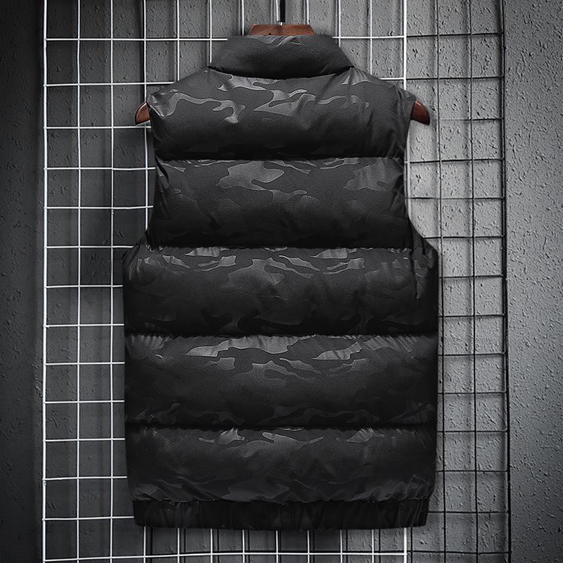 Vest Large Size Men Winter Feather Cotton Stand Collar Men's Thick Waist Coat