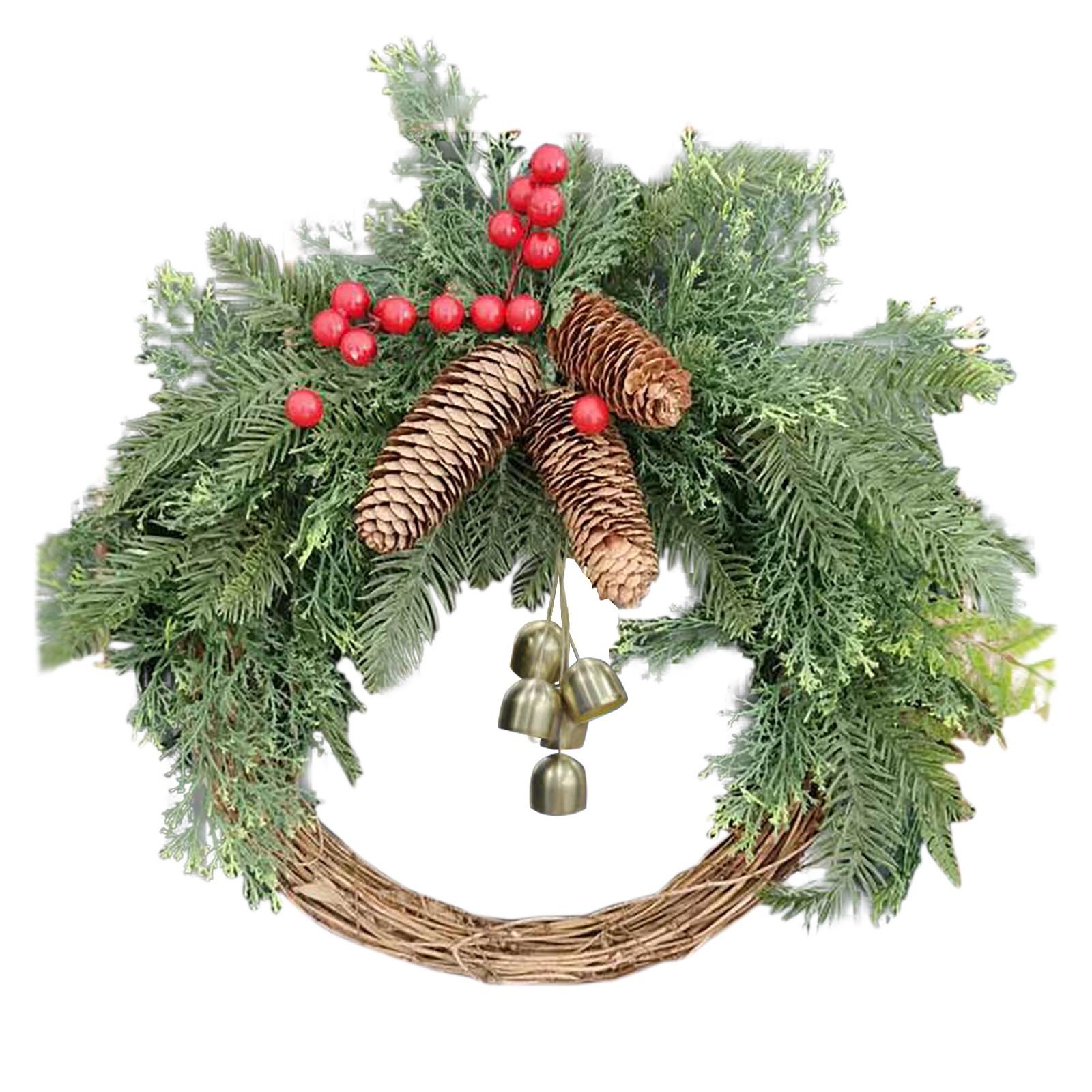 

Рождественский венок Бохо Венок Рождественский венок Украшение дома Украшение двери и стены зелёный