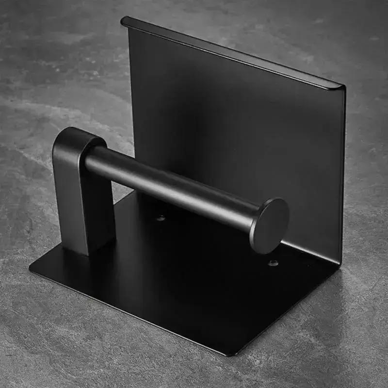 Stainless Steel Toilet Paper Holder Phone Shelf Hotel Toilet Paper Holder Easy Installation Wall Mounted Bathroom Storage Rack