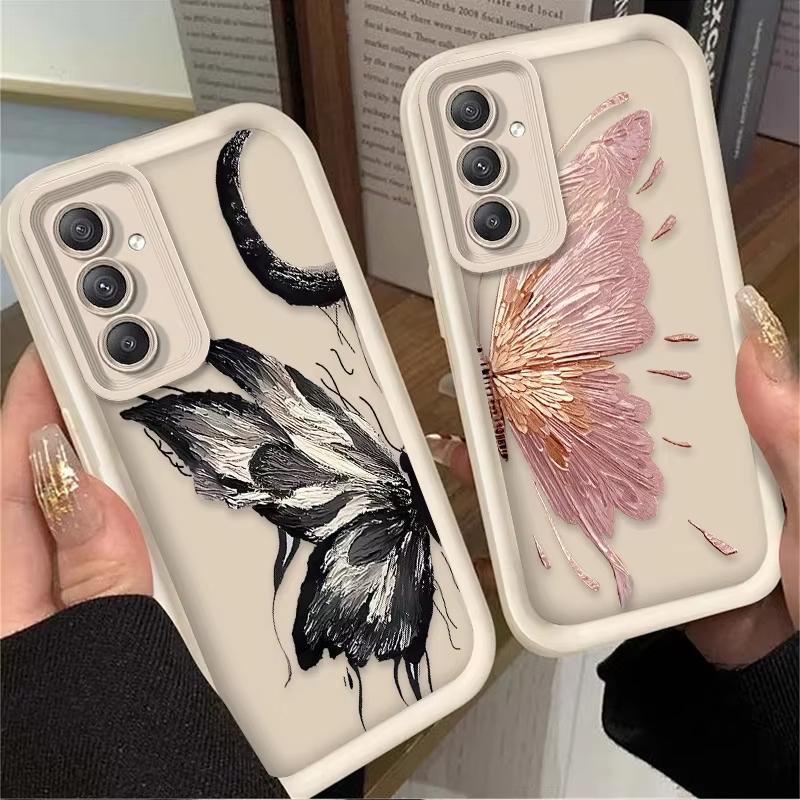 Beautiful Painting Butterfly Phone Case For Samsung Galaxy A14 A15 S21 S22 S23 S24 S255G FE Plus Ultra A25 A35 A52 A53 A54 A55