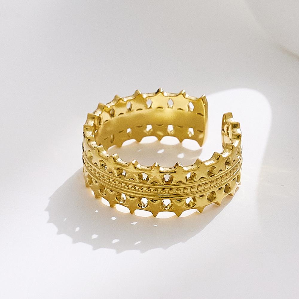 Schlichter Ring Hohlöffnung Verstellbarer Ring für Damen