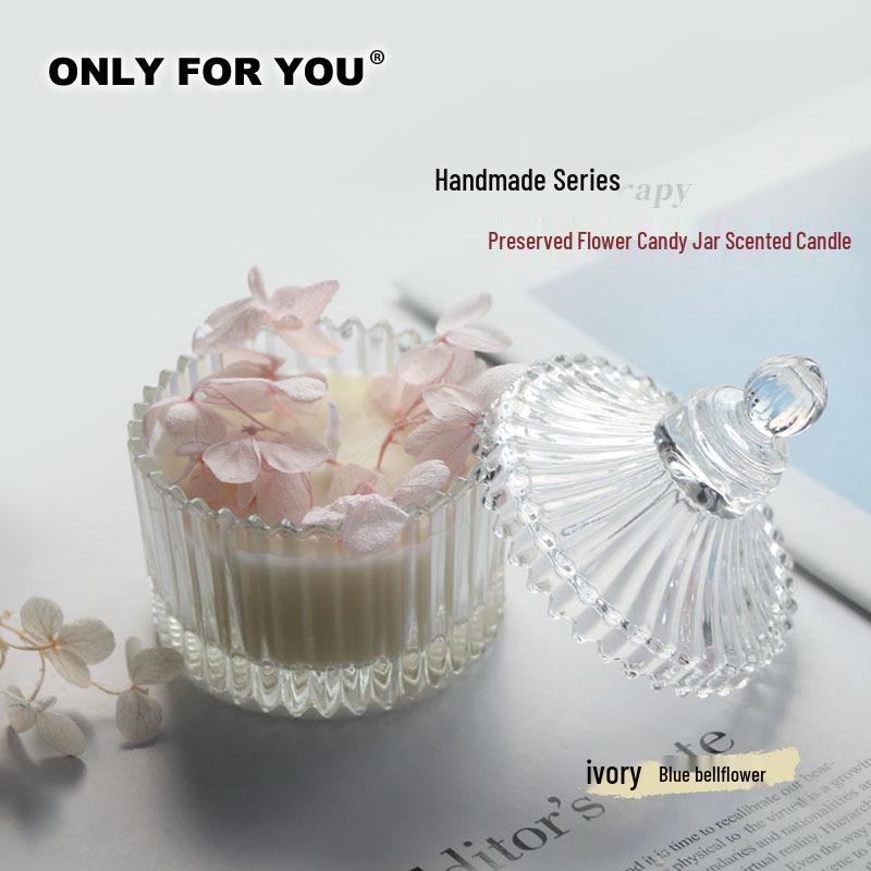 US Registered Brand Gift Set: Dried Flowers, Preserved Flowers, Essential Oil Aromatherapy, Scented Soy Wax Candles.