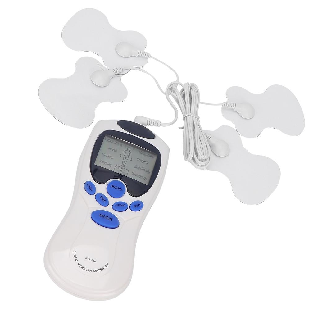 Muscle Stimulator Portable Mini Electronic Pulse Massager EMS Machine with 4 PadsUS Plug 100‑240V