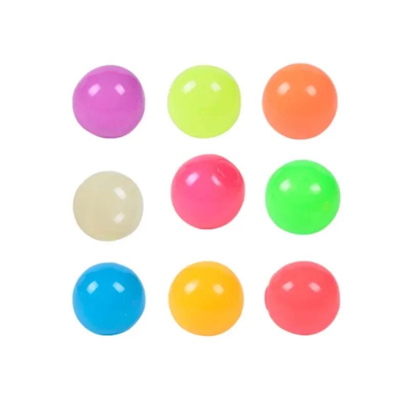 2Pcs Luminous Sticky Target Balls Sticky Wall Relaxation Vent Sphere Child Sucker Toys Press Stress Ease Toy For Kids Teen