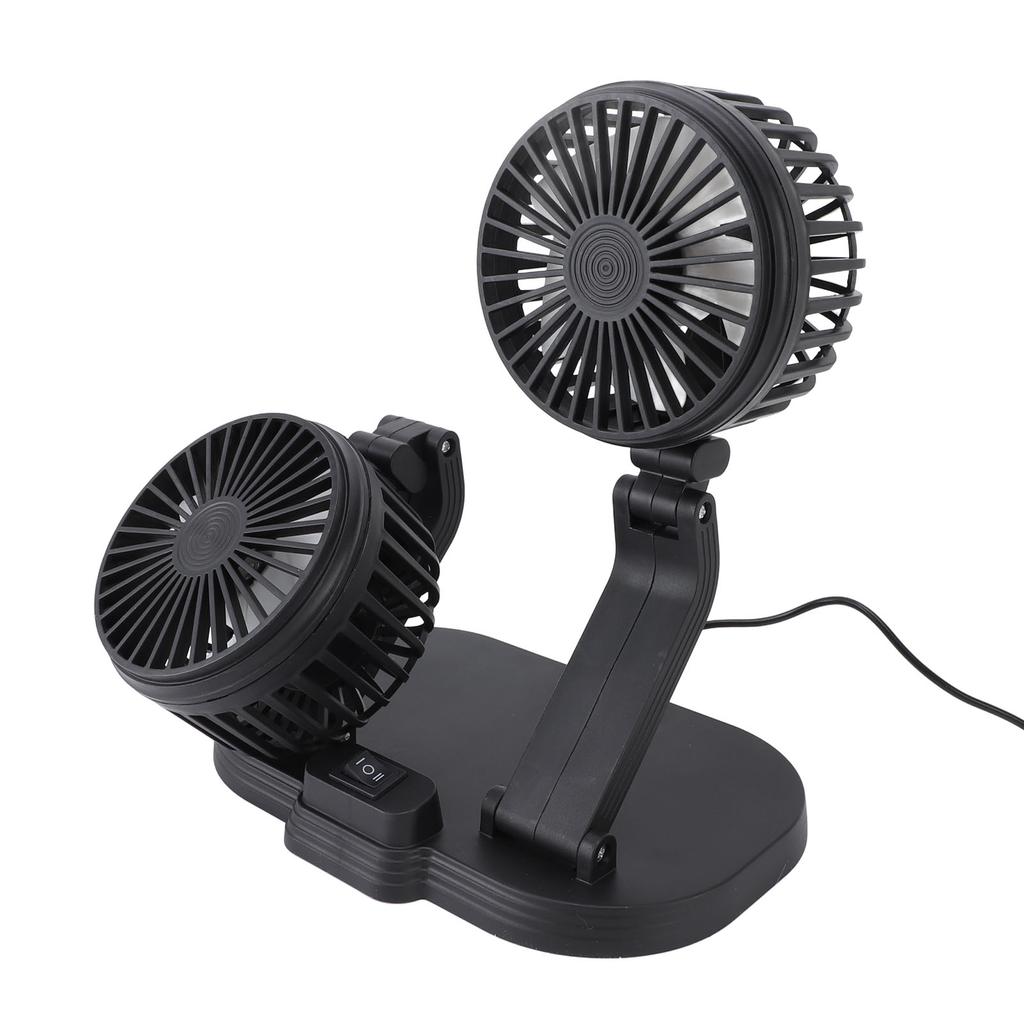 Car Dual Hd   Circulator Fan USB Powered Dashboard Cooling   Circulator Fan Electric Car Cooler Fan