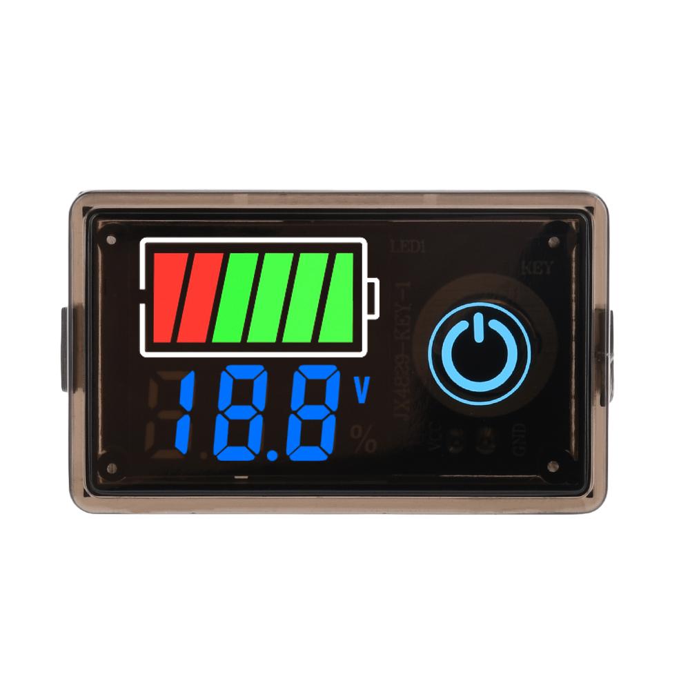 2-wire Digital Voltage Indicator Acid Battery Lithium Universal with Touch Switch 8-100V  Lithium Battery Capacity Meter Tester