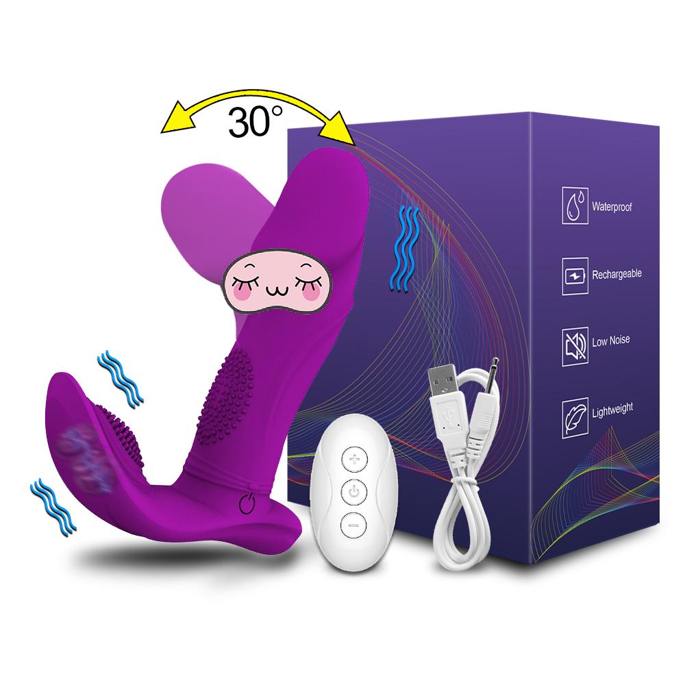 POMFW Wireless Remote Control G Spot Dildo Clitoris Stimulator Wearable Panty Vibrator Female Sex Toys Shop for Women Couples Adult 18