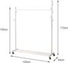 Clothes Rack with Pole Large with Easy 120cm Stylish "Regibelie" Casters, Hanger, Capacity, Space-Saving, Shelf, Assembly, Wide,