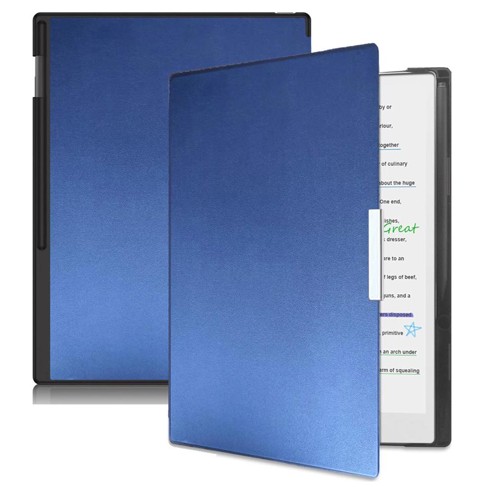 

Для Remarkable Paper Pro Чехол PC+PU Кожа Чехол для планшета с держателем для стилуса Автоматическое включение/выключение Dark Blue