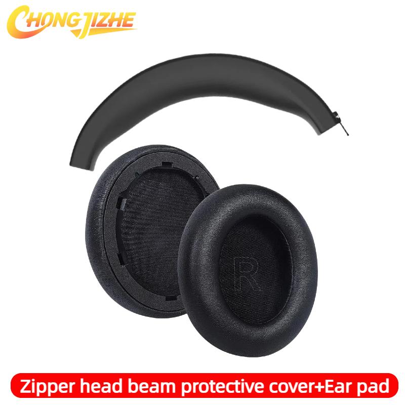 CHONGJIZHE Replacement Cooling Gel Earpads Silicone zipper head beam protective cover for Anker soundcore Life Q30 Headphone