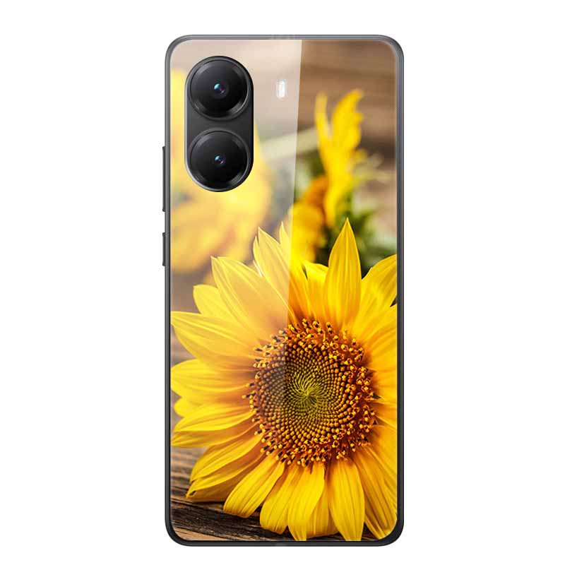 Tempered Glass Case For Xiaomi Poco X7 Pro Case Hard Glass Back Cover Soft TPU Bumper For Redmi Turbo 4 Phone Case X7Pro Turbo4