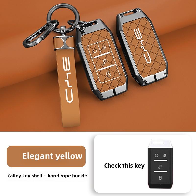 NEW Zinc Alloy Leather Car Remote Key Case Cover For BYD Atto 3 Han EV Dolphi Tang Dm Qin PLUS Song Pro MAX Yuan Accessories