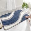 Modern Minimalist Cashmere Skin-friendly Floor Mat, Comfortable and Soft Non-slip Bathroom Floor Mat for Shower Rooms