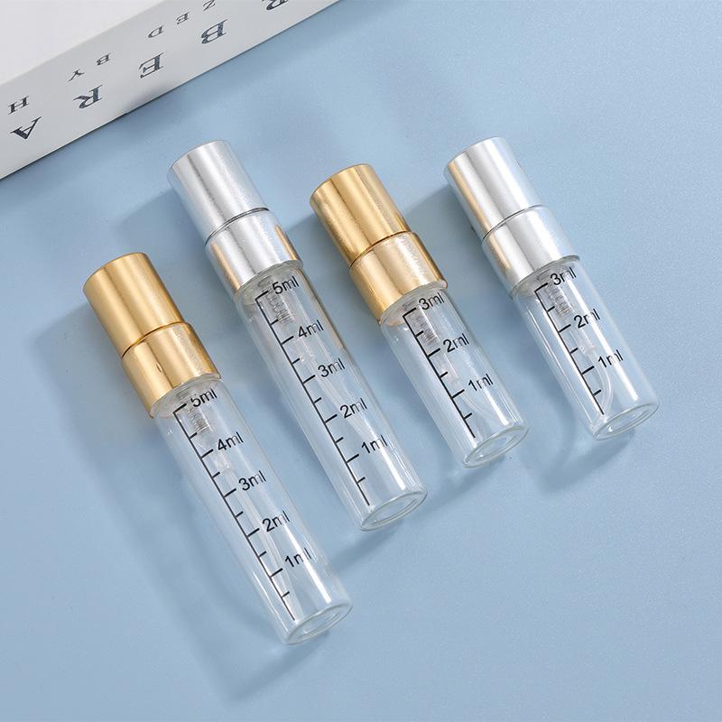 1 Stück nachfüllbare Parfümflasche mit Skala leere Sprühflasche Glasparfümflaschen Zerstäuber Kosmetik Reisebehälter Parfüms