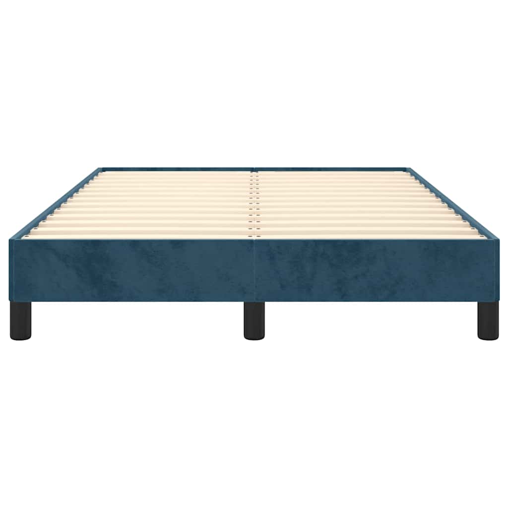Bed Frame without Mattress Dark Blue 120 x 190 cm Velvet