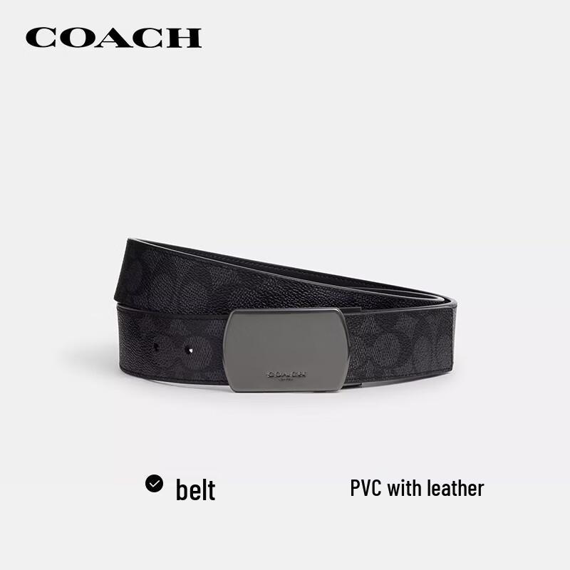 COACH Unisex Plate Buckle Belt 38MM