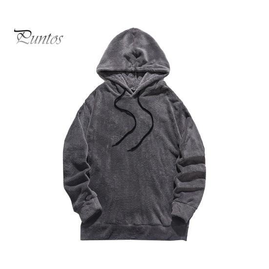 

Мужская толстовка с капюшоном на осень-зиму, однотонная, с длинными рукавами, из толстого плюша, с капюшоном, свободная, повседневная одежда, повседневный спортивный топ 2XL серый