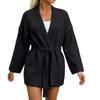 Women's Casual Knit Cardigan with Belted Waist Open Front Sweater for Everyday Wear