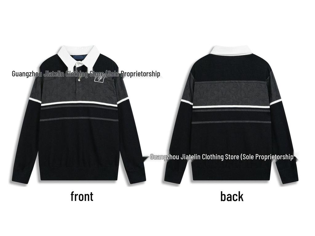 Correct Version LV Plaid Knit Sweater: Unisex Fashionable Loose Pullover