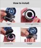 Solar Powered Speeding Wheel Car Air Freshener • Auto Rotating Dashboard Ornament • Cologne Scent for Men • Car Perfume Decor
