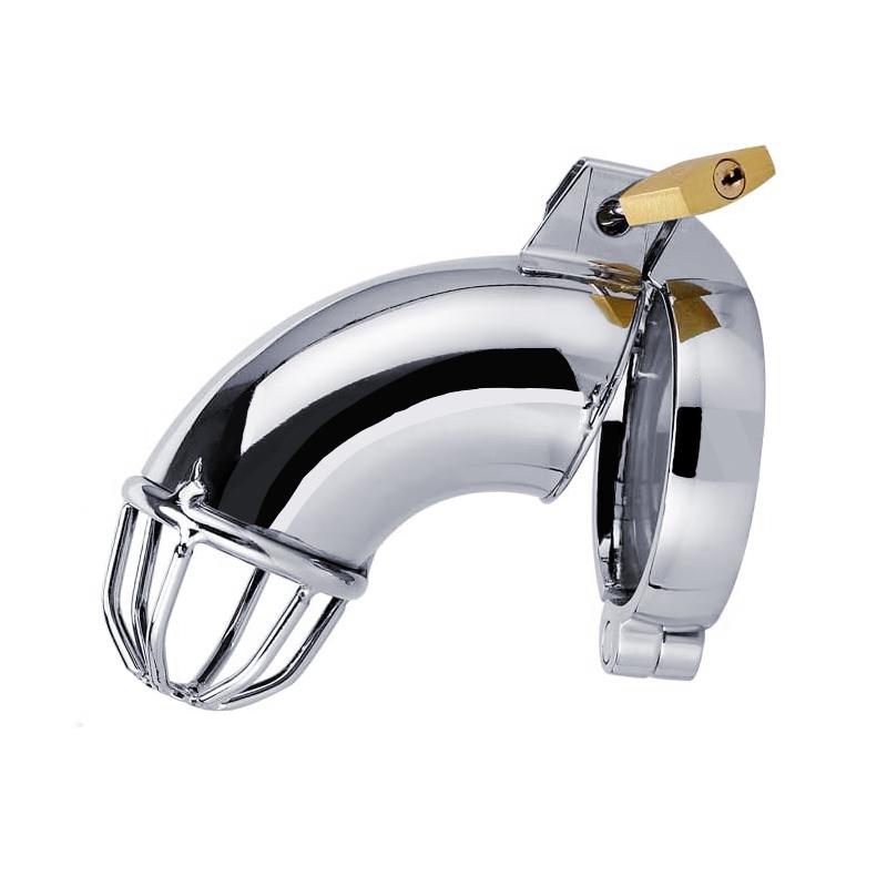 BDSM Sex Toys Men Stainless Steel Metal Urethra Chastity Lock Penis Bondage Adult Chastity Cage Cock Restriction Abstainer Toy