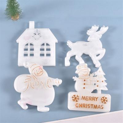 DIY Pendant Hanging Tags Christmas Tree Crystal Resin Mold Silicone Mould Epoxy Resin Molds Xmas Ornament