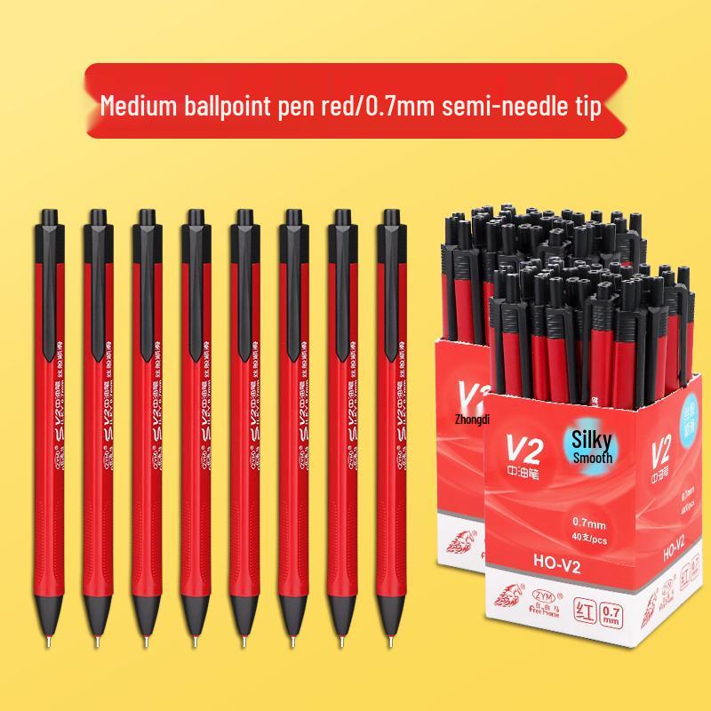 

Бесплатная ручка шариковая Free Horse V2 без протечек, красная и черная - ручка для подписи с плавным письмом Needle Tip 0.7 красный