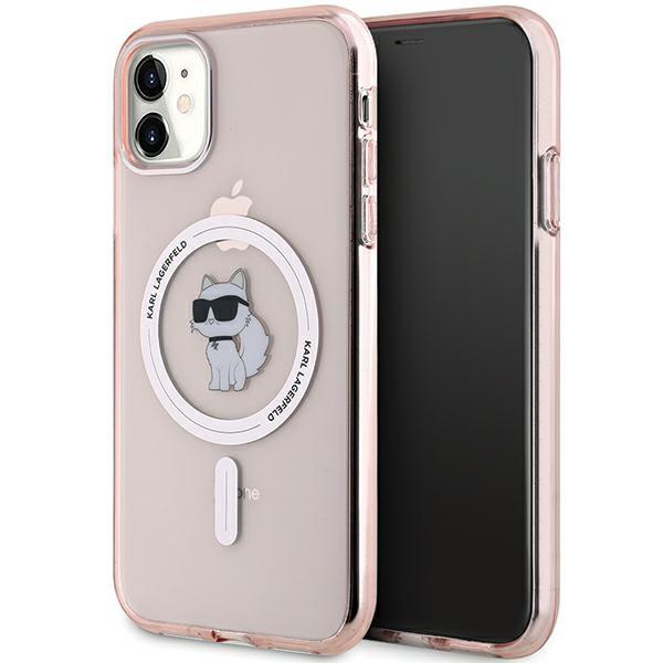 Karl Lagerfeld KLHMN61HFCCNOP iPhone 11 / Xr 6.1" Pink Hardcase IML Choupette MagSafe