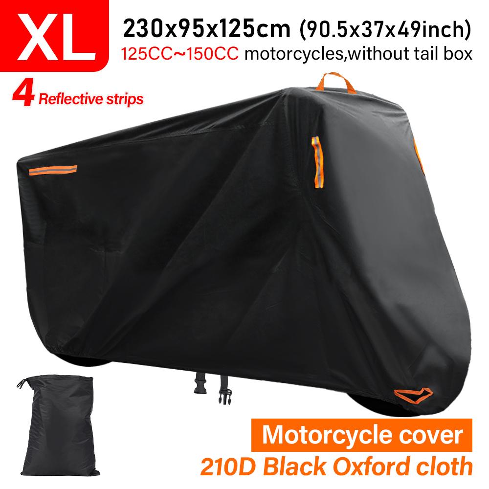 

210D With 4 Reflective Handle held Strips Oxford Motorcycle Cover Uv Outdoor Indoor Scooter Wear-Resistant Cover Protective