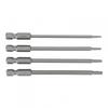 Alloy Steel Screwdriver Bits Silver 4pcs 1 4 Hex Shank Magnetic Head