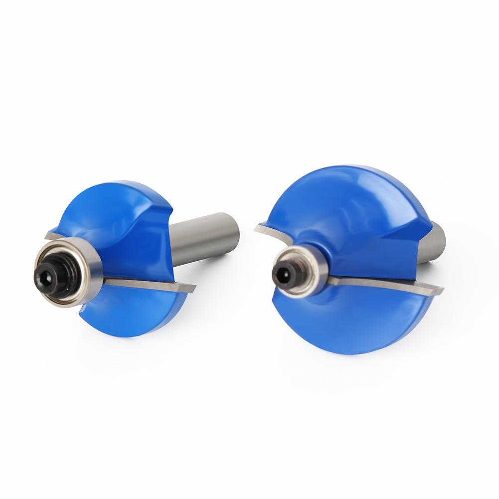 2-Piece Set of 8 Handle Rounded Corner Knives, Minzai Knife, Slotting Tool, Trimming Machine, Cutter Head Inverted R Angle Cutter, Edge Milling Cutter