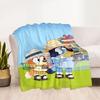 Bluey Friends Adventure Blanket Soft Warm Cozy Perfect for Sofa Office Livingroom Four Seasons Universal Modern Gifts For Family Or Friends