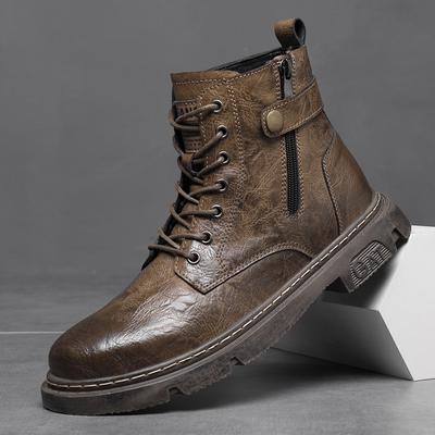 Moda Inverno Nuovo Chelsea Stivali da Uomo Stivaletto alla Caviglia in Camoscio Stivali in Pelle Stile Britannico Moda Uomo Scarpe Uomo Stringate Nuove Sneakers Alte
