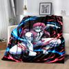 Demon Slayer Akaza printed throw blanket—lightweight,soft,warm;versatile blanket for all seasons—perfect as &air-conditioning throw,nap blanket