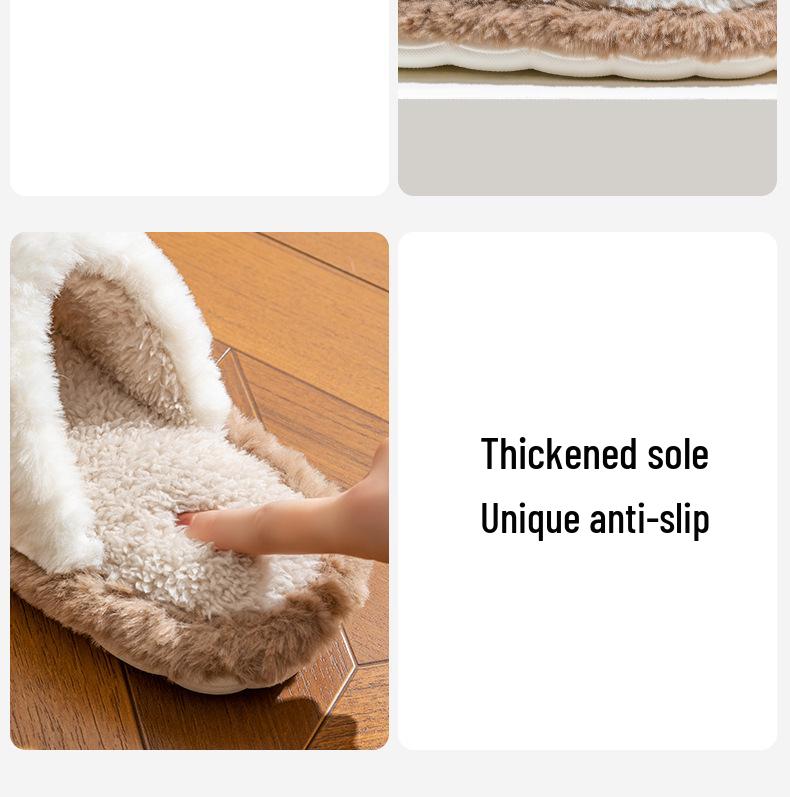 2025 Women's Plush Cotton Slippers, Non-Slip & Soft, Perfect for Autumn/Winter Indoor Use, Warm and Comfortable